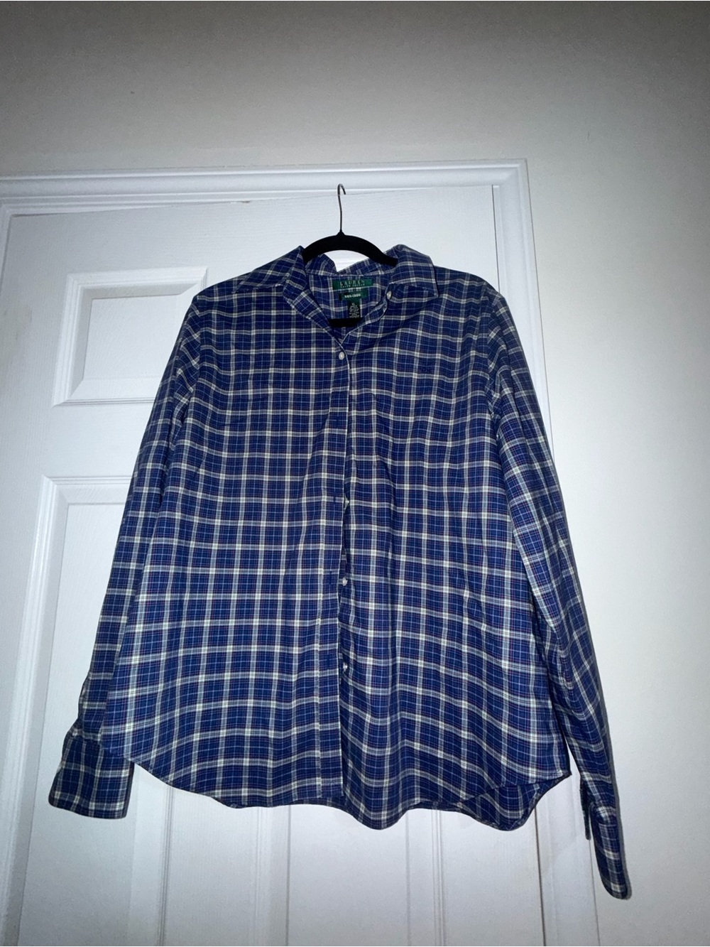 Ralph Lauren Blue Plaid Button-Down Shirt